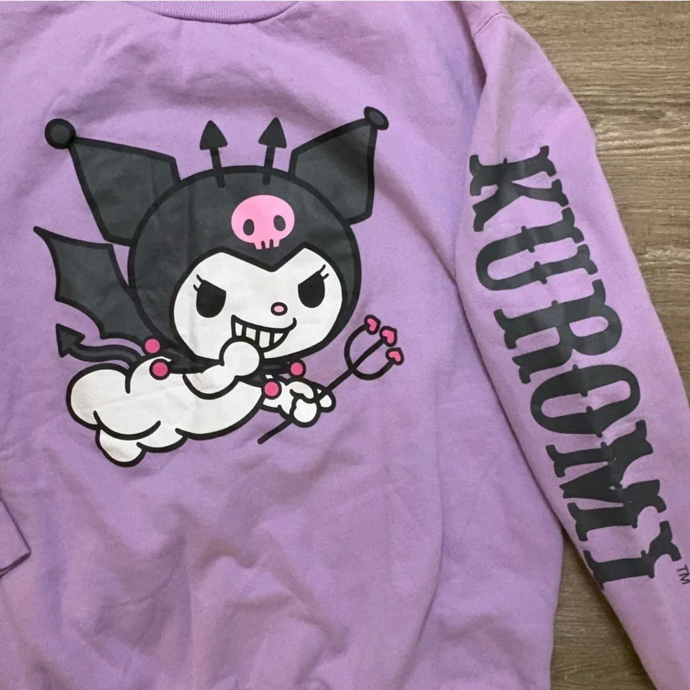 Bioworld x Sanrio Kuromi Devil’s Flight Purple Crewneck Sweatshirt Size L​​​​